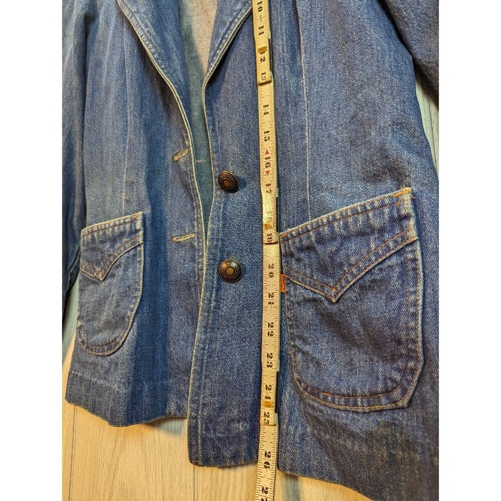 Vintage Levis Orange Tab 76068 Blazer Denim Jacket Chore Usa Made 1 1/2 READ - Picture 9 of 9